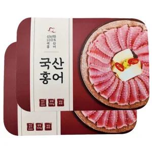[백년수산] 국산 홍어 500g x 2팩 + 용기초장 2개+홍어뼈