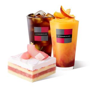 [투썸]떠먹는피치생+애플망고피치프라페R+아메리카노R