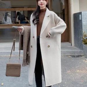 [오노마] ONM 모직코트 여성롱코트 모직헐렁코트 사무실 모직롱코트  23564334)