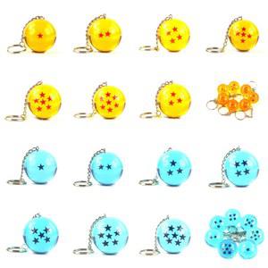 드래곤볼 Z 애니메이션 손오공 샨론 크리스탈 볼 송진 액션 피규어 모델 장난감 선물 키체인 세트당 2.7cm 7