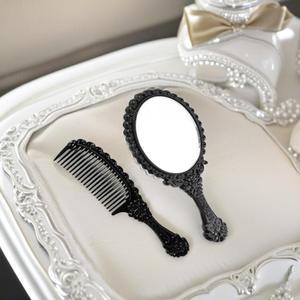 세븐스타 미미빗 거울세트 (중 2세트) 손거울 헤어브러쉬 휴대용 여행용 엔틱 공주거울