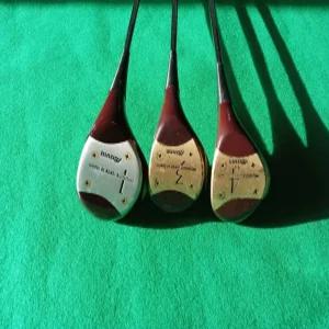 중고 Mizuno Persimmon Steel Shaft 감나무 스틸샤프트 1번3번4번 나무우드3개일괄판