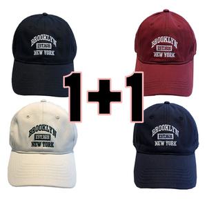 남녀공용 코튼 자수 레터링 브루클린 볼캡 야구 모자 커플모자 원쁠원 /THE