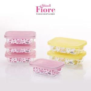 [Shizell] 쉬젤 피오레 내열용기 직사각 6종세트(400mlx4+640mlx2)