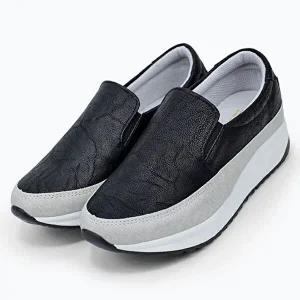 여자 키높이 통굽 이중쿠션 슬립온 데일리 단화-WFH3G0B