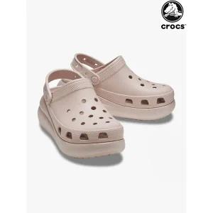 [하프클럽/] 클래식 크러쉬 쉬머 클로그 / 남녀공용 키높이 통굽 샌들 슬리