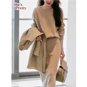 [하프클럽/]로랑니트스커트세트