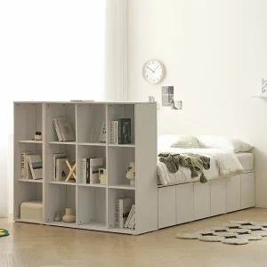 히트가구 C31163 도어 수납 침대 파티션 책장 세트 Q