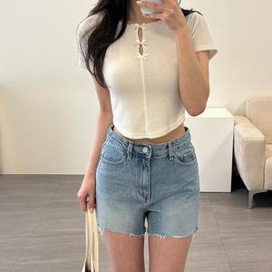 여자 워터밤 흠뻑쇼 구제 여름숏팬츠 청반바지