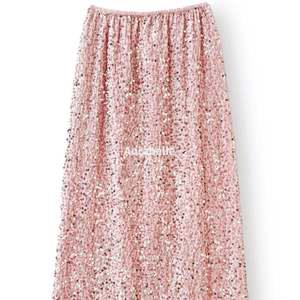 아우라벨르 핑크 반짝스팽글 트임롱스커트 벨벳