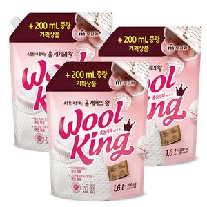 무궁화 울킹 중성세제 1.8L 3개/울세탁전용 울샴푸