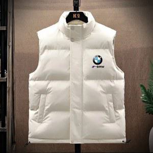 In a casual and fashionable motorcycle riding BMW vest comfortable warm outdoor bicycle