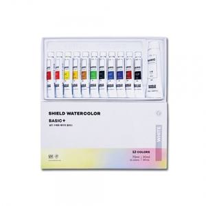 f20 127972 쉴드 전문가용 수채화 베이직 플러스물감 7.5ml 11색-화이트 20ml 1세트 1개입