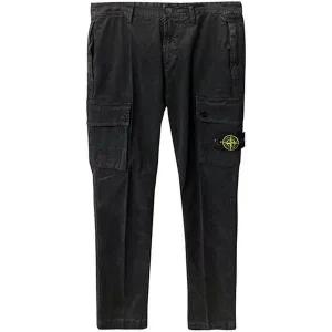 [스톤아일랜드][명품] 스톤 아일랜드 25FW 와펜패치 카고 슬림 팬츠 블랙 남성 팬츠