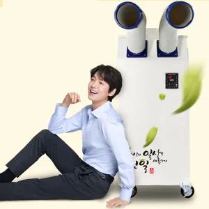 국산 신일 2구 SMA-C6100WN 실외기없는 산업용 이동식 에어컨 업소용 주방 물류창고 식당