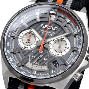 패션잡화 시계 SEIKO 크로노그래프 쿼츠손목시계 맨즈 SSB403P1 그레이 다이얼 멀티 칼라 나일론 스트랩