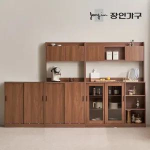 장인가구 아망드 슬라이딩 주방 수납장 그릇장 홈카페장 모음전 800/1200