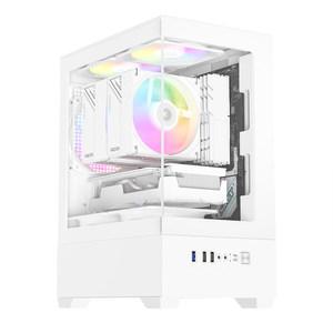 :데이븐 DAVEN AQUA Lite 미니타워 컴퓨터 PC 케이스 (화이트)
