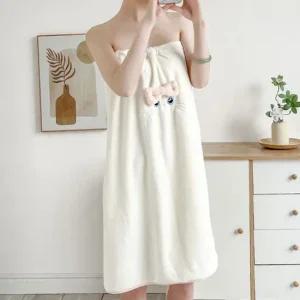 마텐빌 샤워가운 여성 골프 랩가운 라운딩 바스타올 샤워가운 랩 라운딩 오프숄더 찍찍이