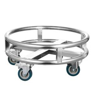 급식 국통 카트 육수통 냄비 브래킷 받침대 없는 곰솥 전기 수레 원형 4륜 35cm