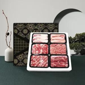 구이용 농협안심한돈 선물세트 3kg 배부르오 1등급 국내산 냉장 생고기 숙성 저탄소 돼지고기 / 삼겹살 목살 오겹살 항정살 가브리살 앞다리살