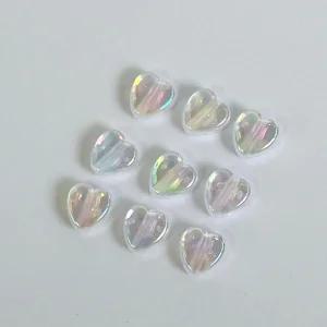 하트 아크릴 오로라 비즈 목걸이 팔찌 책갈피 키링 공예 끈갈피 악세사리 만들기 부자재 재료 구슬