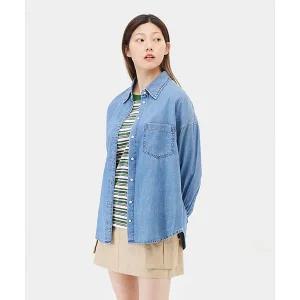 탑텐 여성 데님 오버핏 셔츠 MSG5WC2503