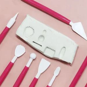 플라스틱 점토 조각칼 8p/플라스틱점토도구/점토공예도구/클레이툴/찰흙칼/점토칼/점토조각도구세트/점토툴