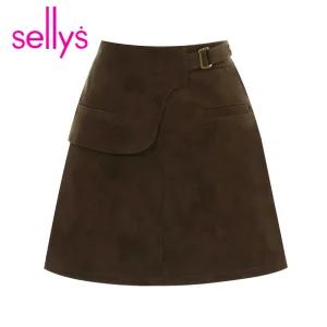 [샐리] 페이크레더레이어드미니스커트_I5C-CSK007