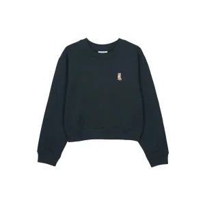 [메종키츠네] 여성 레이디 폭스 크롭 스웨트셔츠 맨투맨 클래식 네이비 PW00318KM0341-0413