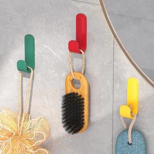 6 개/대 J 모양의 자기 접착 후크 플라스틱 문 벽 옷걸이 색상 부엌 욕실 침실 복도에 대 한 초강력