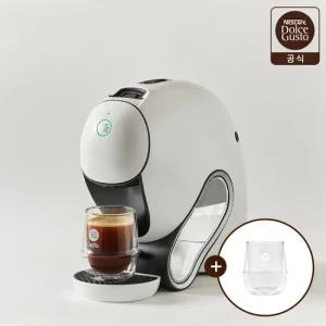 돌체구스토 네오 카페 캡슐 커피머신 화이트 단품+네오 더블윌글라스잔 250ml