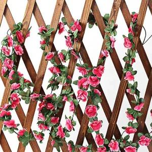인조 꽃 가짜 식물 장미 조화 장식 실내 조경 넝쿨
