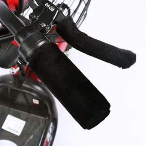 겨울용 오토바이 털 커버 블랙 핸들 자전거