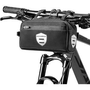 록브로스 자전거 핸들바 가방 전면 프레임 가방 사이클링 파우치 자전거 탑 튜브백 보관 가방, 어깨끈 탈부착 가능한 로드 MTB 아웃도어용 가방