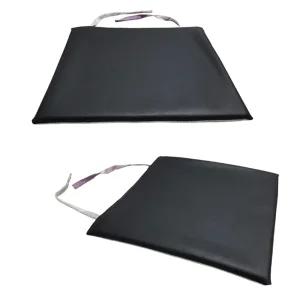 논슬립 사각 가죽 끈방석 의자 무지 블랙 40cm