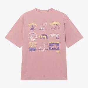 [노스페이스] [노스페이스 공식] NT7UR06M 화이트라벨 어드벤쳐 반팔 라운드티_GRAYISH PINK