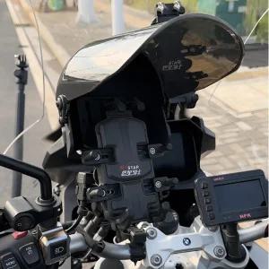 스쿠터 무선충전기 커버 바이저 오토바이 자석 휴대폰 거치대 가림막