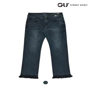 [겟유즈드][지유샵]여)기모 D톤 크롭세미플레어데님(FULWCDF550M