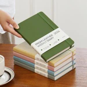 2026년 프리즘 레더 A5 위클리 다이어리 날짜형 25절