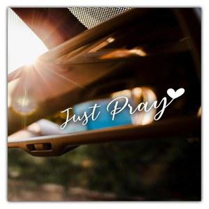 (3개) 그냥 기도하는 거울 스티커 크리스천 백미러 데칼 종교 자동차 창문 스티커 성경 인용 바이닐 데칼 신앙 자동차 장식 선물 4인치