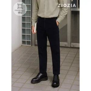 [지오지아] 테이퍼드 핏 코듀로이 허리밴딩 팬츠 (ABD4PP1102)