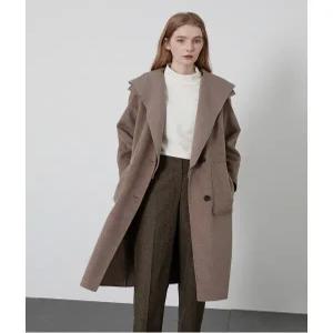 [올리비아로렌]탈부착 니트 후드 롱코트____VOCEAYWA121