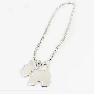 강아지 모양 대형 체인 목걸이 1P 반려견 인식표 애견산책목줄