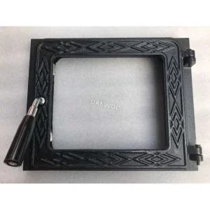 아궁이문 화목난로 문 블랙 무쇠 내열 내열유리 벽난로