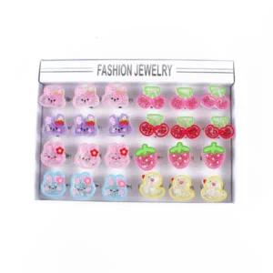 [콩심팥심]투명 아크릴 캐릭터 불빛반지(24개입) Z15