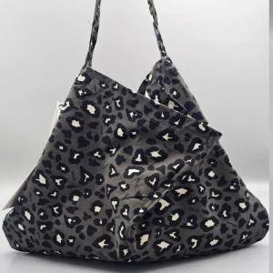 이미스에코백 코듀로이 이미스 레오파드 에코백 다크그레이 매장정품