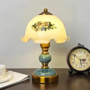 빈티지 플라워 스탠드 유럽풍 램프 꽃무늬 서재 엔틱 무드등