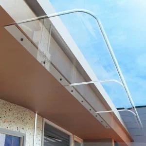 고정어닝 캐노피 빗물받이 투명 고정 비가림막 발코니 비가림 지붕 옥상 천막 비막이