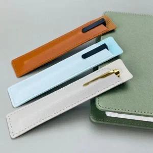 케이스 만년필 블루 파스텔 펜 가죽 필통 필통 대학생